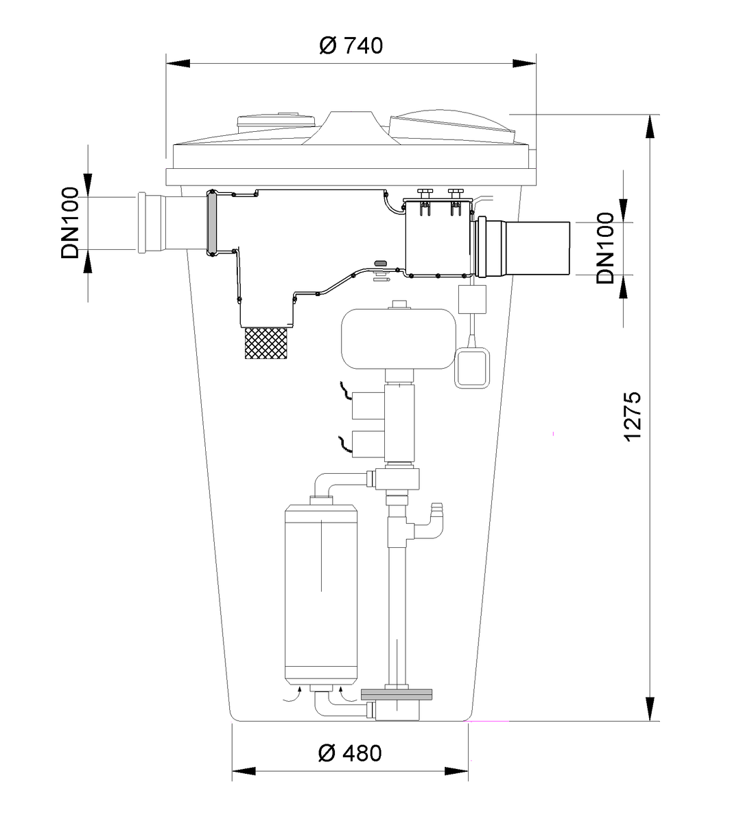 AQUALOOP Bioreaktor 300 l/Tag Grauwasseraufbereitung Membranstation Ultrafiltration