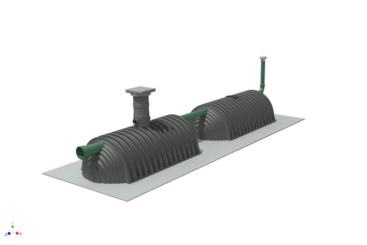 DRAINMAX Wasserspeicher 10m³ Tunnel-System DIBt-zertifiziert EPDM-Folie Fernüberwachung