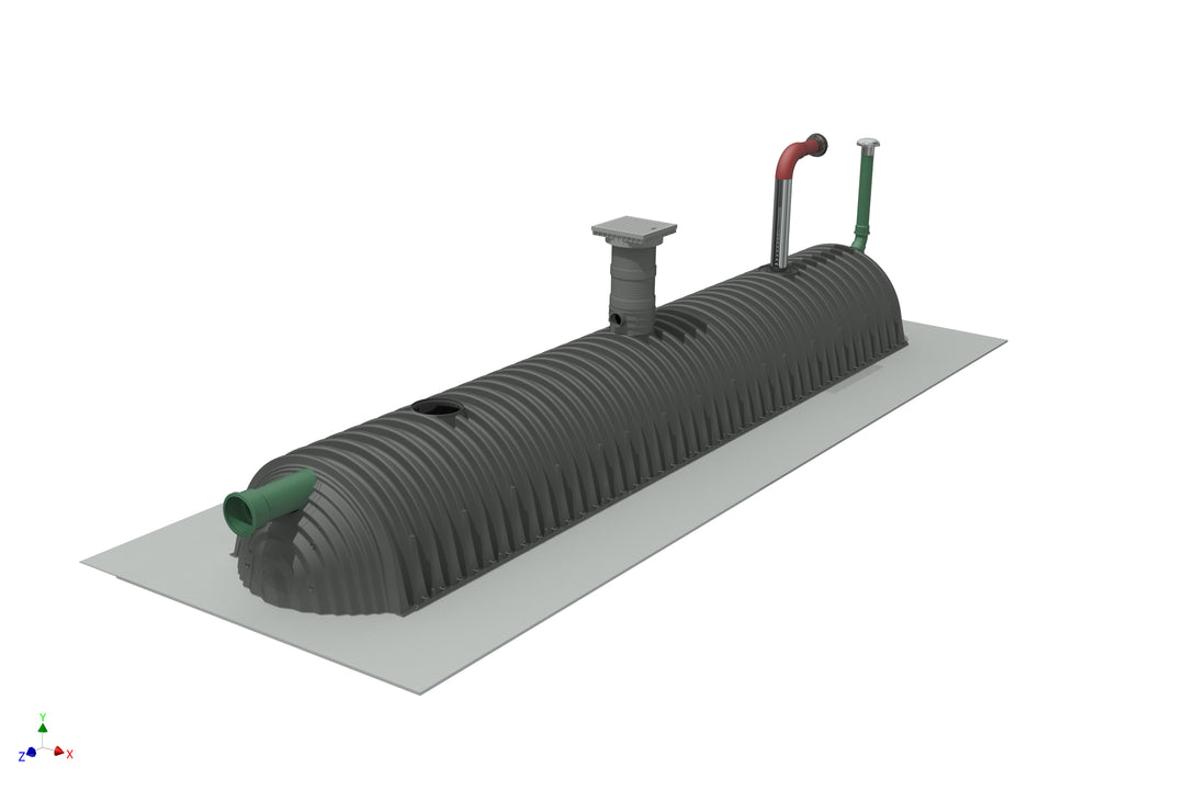 DRAINMAX Löschwasserspeicher 10m³ Tunnel-System DIN 14230 DIBt-zertifiziert EPDM-Folie