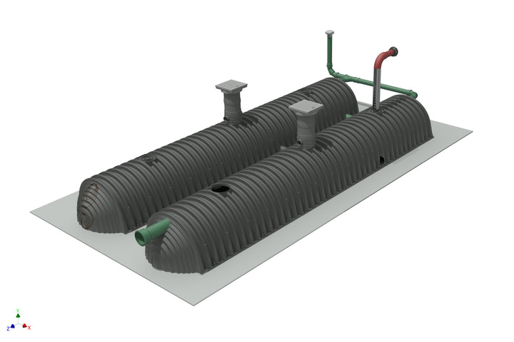 DRAINMAX Löschwasserspeicher 20m³ Tunnel-System DIN 14230 DIBt-zertifiziert EPDM-Folie