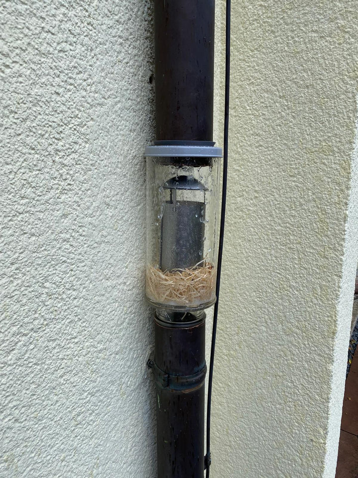 Premium-Fallrohrfilter mit Edelstahlfiltersieb
