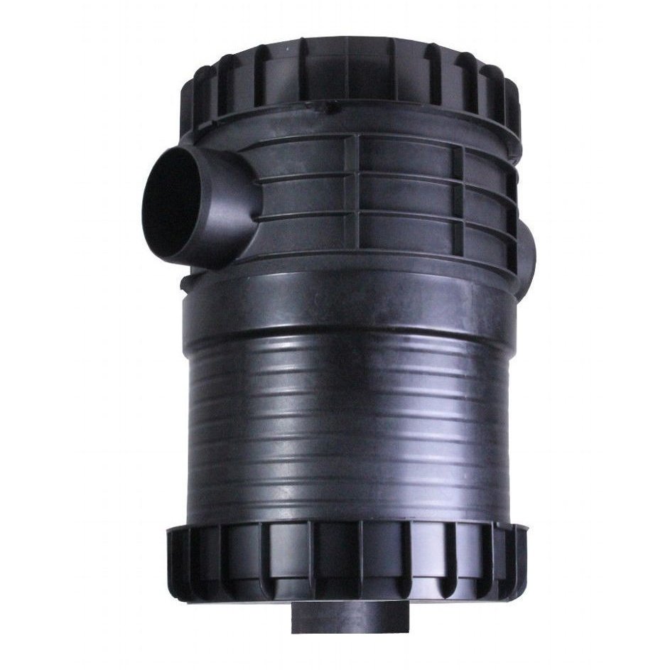 PLURAFIT Filter mit Filterkorb, Wandmontage + Rohranschluss für oben, Rohrkappen